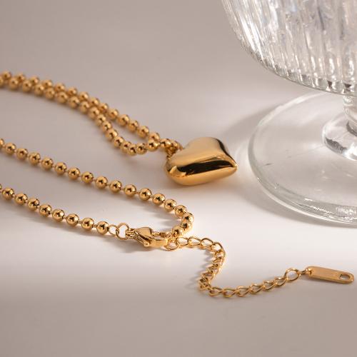 Stainless Steel Jewelry Necklace 304 Stainless Steel with 5.5cm extender chain 18K gold plated fashion jewelry & for woman Sold By PC