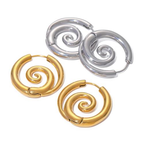 Rostfritt stål spaken bakåt Earring, 304 rostfritt stål, Helix, plated, mode smycken & för kvinna, fler färger för val, 26.50x27.20mm, Säljs av Par