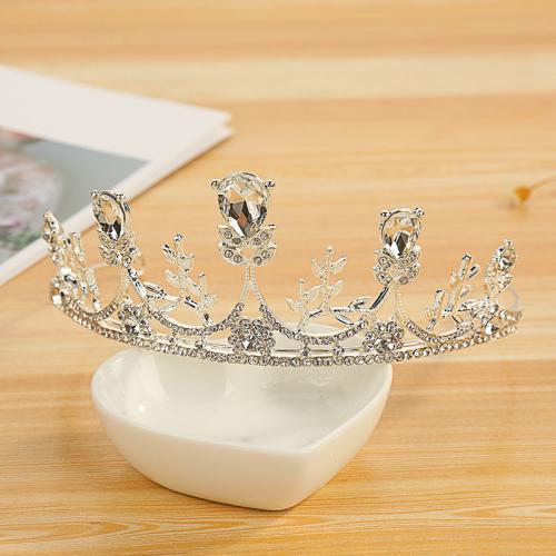 Bridal Tiaras Zinc Alloy for bridal & with rhinestone Sold By PC