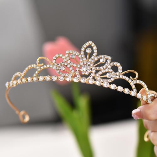 Børn Hair Accessory, Zinc Alloy, Pige & for børn & med rhinestone, flere farver til valg, 120x40mm, Solgt af PC