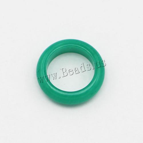 Gemstone Finger Ring, Jade Mhalaeisia, Donut, unisex, glas, 6mm, Méid:8, Díolta De réir PC