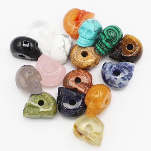 Gemstone Smycken Pärlor, Natursten, Skull, Sned, DIY & olika material för val, fler färger för val, 20x11x10mm, Säljs av PC