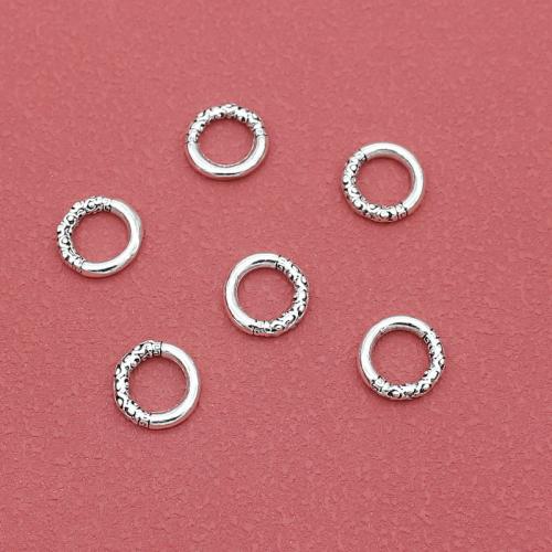 Cink ötvözet összekapcsolása Ring, Fánk, ezüst színű bevonattal, DIY, nikkel, ólom és kadmium mentes, 13x2.50mm, Belső átmérő:Kb 8mm, Kb 200PC-k/Bag, Által értékesített Bag