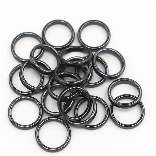 Fingerring Schmuck, Non- magnetische Hämatit, unisex & verschiedene Größen vorhanden, schwarz, 4mm, verkauft von PC