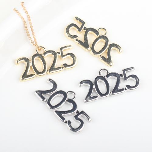 Zinc Alloy Alphabet and number Pendants plated DIY nickel lead & cadmium free Sold By Bag