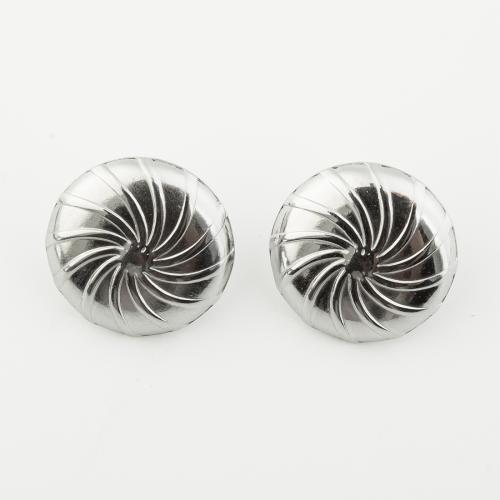 Roestvrij staal Stud Earrings, 304 roestvrij staal, gepolijst, voor vrouw, platina kleur, Verkocht door pair