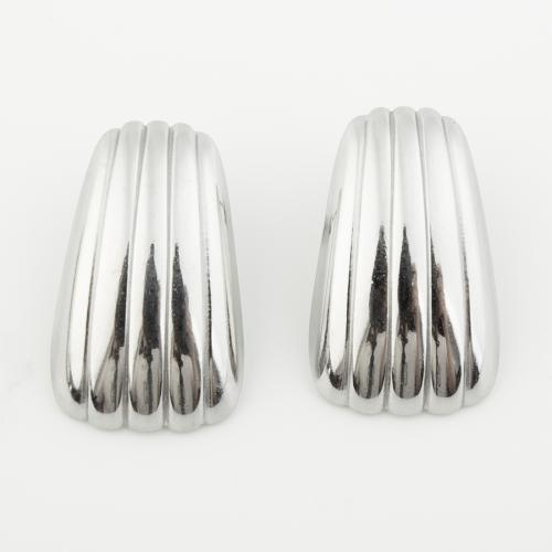 Nerezová ocel náušnice, 304 Stainless Steel, lesklý, pro ženy, platinové barvy, Prodáno By Pair