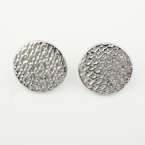 Roestvrij staal Stud Earrings, 304 roestvrij staal, gepolijst, voor vrouw, platina kleur, Verkocht door pair