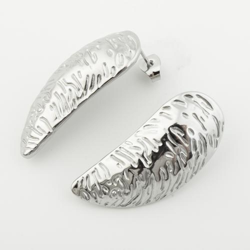 Roestvrij staal Stud Earrings, 304 roestvrij staal, gepolijst, voor vrouw, platina kleur, Verkocht door pair