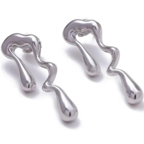 Stainless Steel Stud Earrings 304 Stainless Steel irregular plated for woman nickel lead & cadmium free Sold By PC