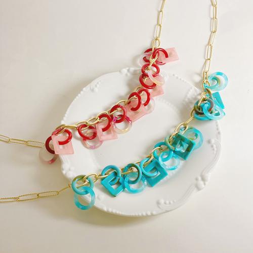 Collar de acrílico, chapado, para mujer, más colores para la opción, Vendido por UD