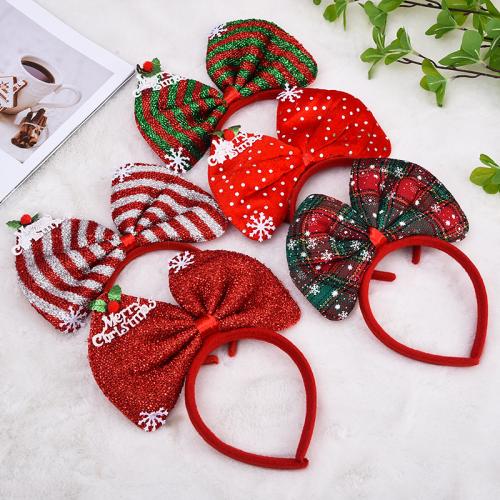 Cloth Hair Band with Plastic handmade Christmas Design Sold By PC