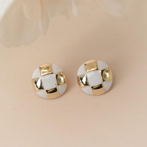 Brass Stud Earring fashion jewelry & for woman Sold By Pair