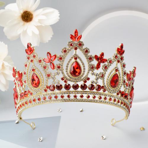 Tiaras, liga de zinco, para noivas & com strass, 140x90mm, vendido por PC