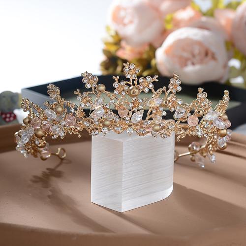 Bridal Tiaras Zinc Alloy for bridal & with rhinestone Sold By PC