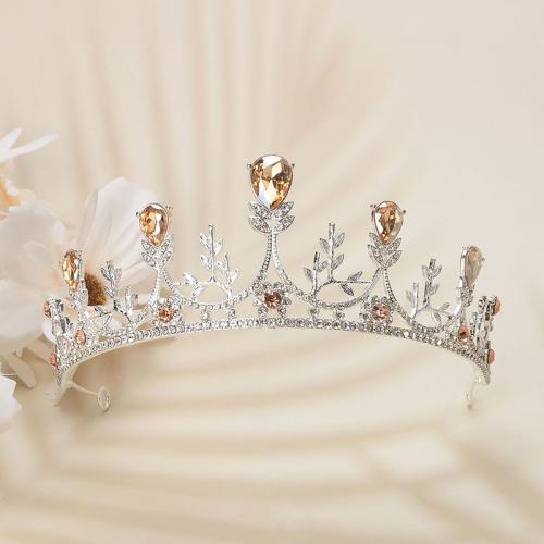 Tiaras, liga de zinco, para noivas & com strass, 150x60mm, vendido por PC