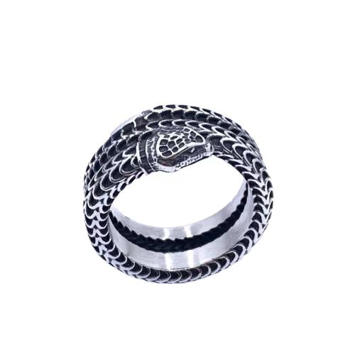 Stainless Steel Finger Ring 304 Stainless Steel Snake vintage & for man original color Sold By PC