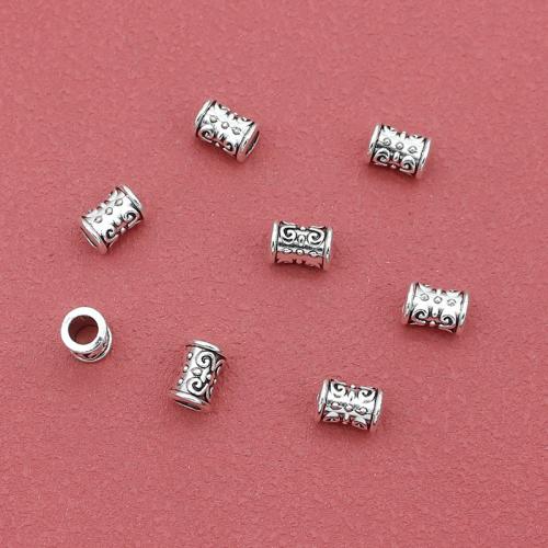 Zinc Alloy Spacer Kralen, silver plated, DIY, nikkel, lood en cadmium vrij, 9x7mm, Gat:Ca 4mm, Ca 200pC's/Bag, Verkocht door Bag