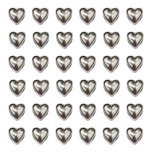 Cink Alloy Heart perle, Srce, možete DIY, nikal, olovo i kadmij besplatno, 9x8x7mm, 100računala/Torba, Prodano By Torba