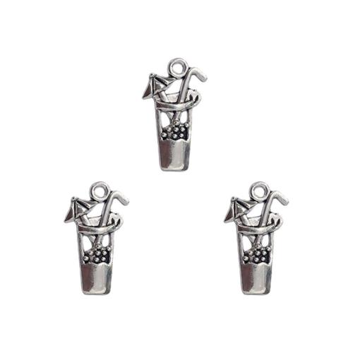 Zinc Alloy Pendants Cup antique silver color plated DIY nickel lead & cadmium free Sold By Bag