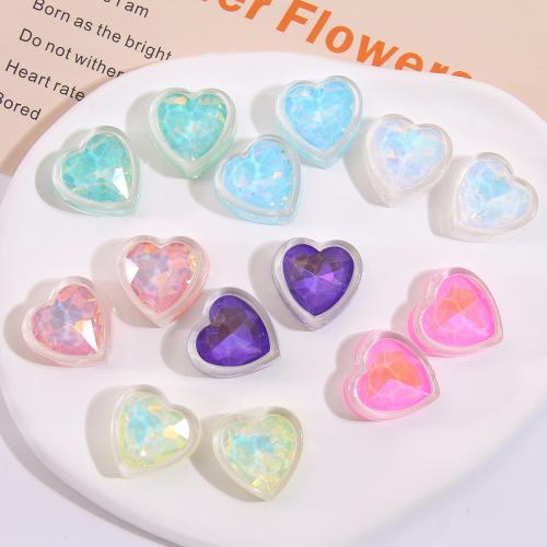 Hair Accessories DIY Findings Resin Heart with rhinestone Sold By PC