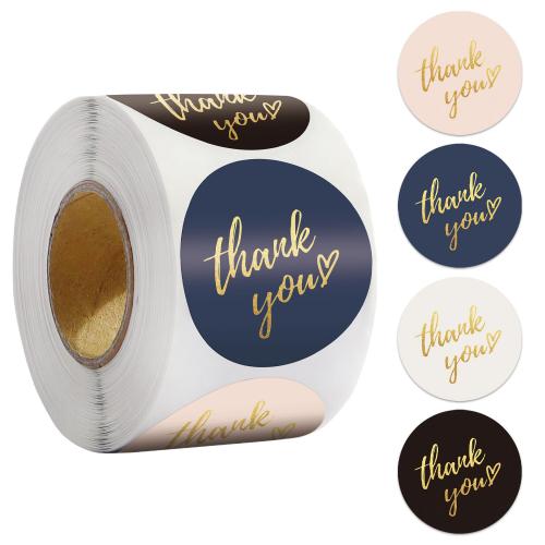 Sticker Paper with Adhesive Sticker multifunctional & DIY & gold accent mixed colors Sold By Spool