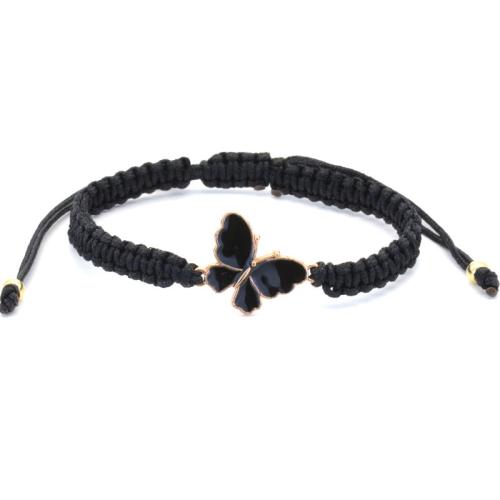 Fashion Opret Wax Cord Armbånd, Zinc Alloy, med Voks, Unisex & emalje, flere farver til valg, Længde Ca. 16-32 cm, Solgt af PC