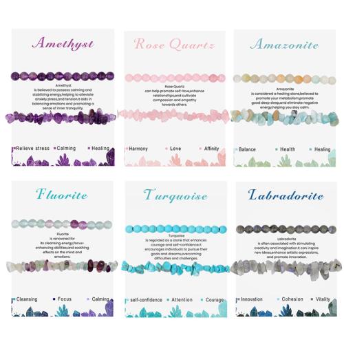 Gemstone Bracelets Natural Stone irregular  & for woman Sold By Set