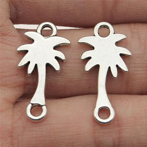 Zinc Alloy Connector Palm Tree antique silver color plated DIY & 1/1 loop Sold By PC