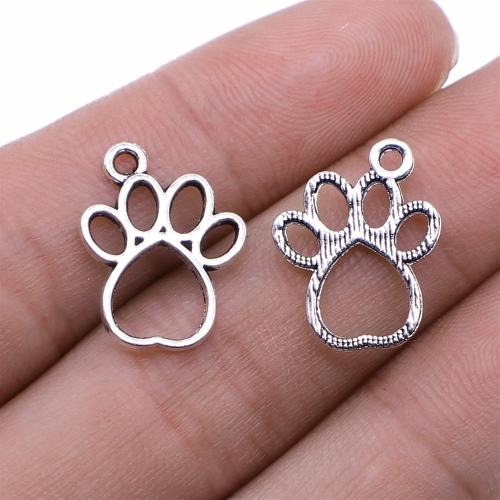 Zinc Alloy Pendants Claw antique silver color plated DIY Sold By PC