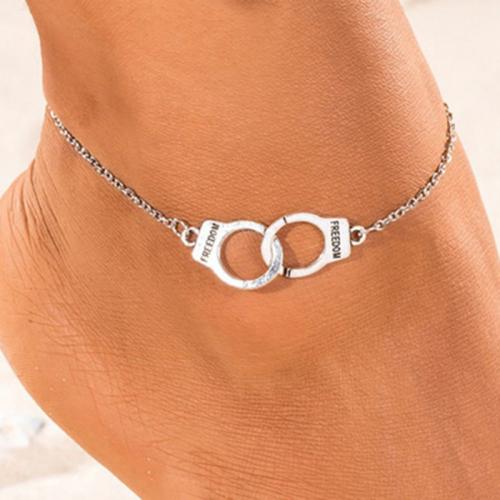 Sinc Alloy Anklet, stíleanna éagsúla do rogha & do bhean, airgid, Díolta De réir PC