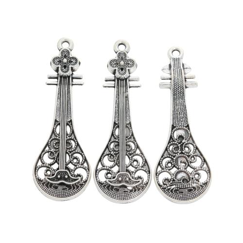 Musical Instrument Shaped Zinc Alloy Pendants Guitar DIY Sold By PC