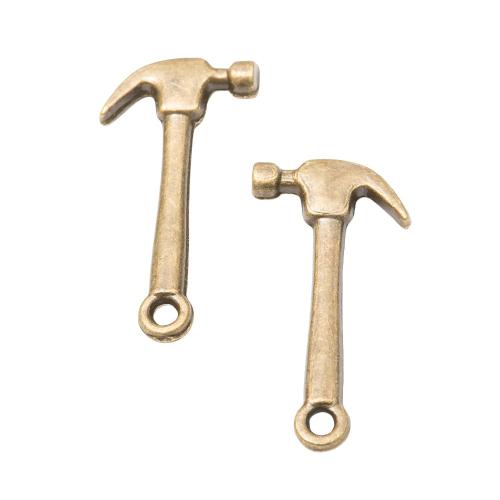 Zinc Alloy Tool Pendler, Wrench, du kan DIY, flere farver til valg, 25x13x3mm, Solgt af PC