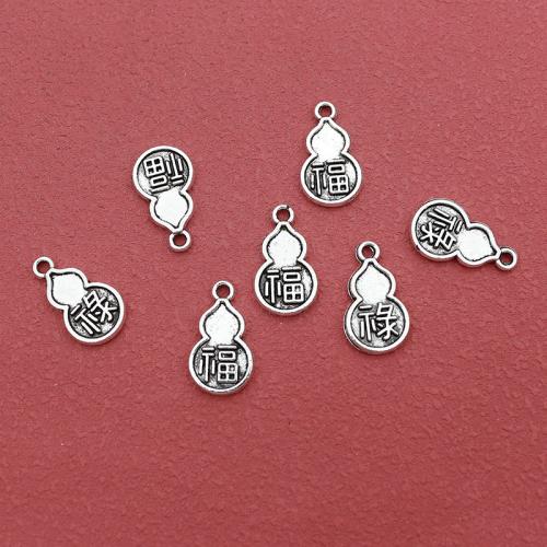 Zinc Alloy Pendants Calabash silver color plated DIY nickel lead & cadmium free Approx 2mm Approx Sold By Bag