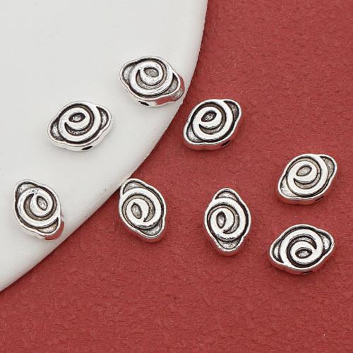 Zinklegierung Zwischenperlen, Wolke, silberfarben plattiert, DIY, frei von Nickel, Blei & Kadmium, 10x7x3.50mm, Bohrung:ca. 1.5mm, ca. 200PCs/Tasche, verkauft von Tasche