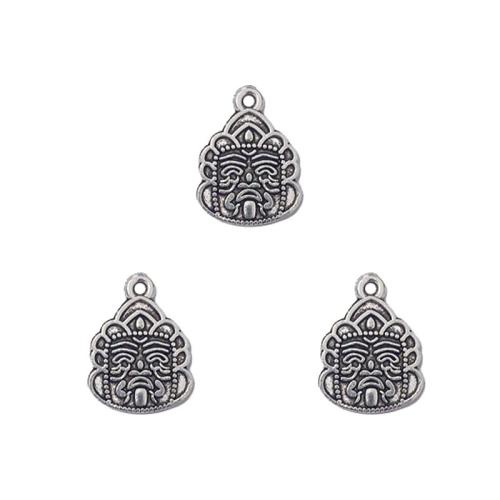 Zinc Alloy Pendants God of Wealth antique silver color plated DIY nickel lead & cadmium free Approx Sold By Bag