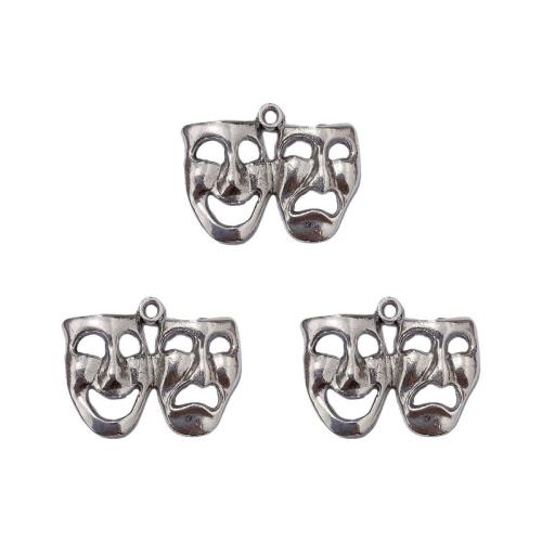 Zinc Alloy Pendants Mask antique silver color plated DIY nickel lead & cadmium free Sold By Bag