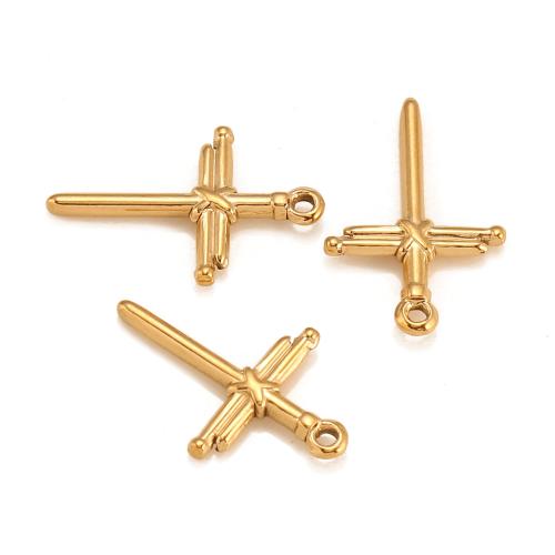 Stainless Steel Cross Pendants 304 Stainless Steel plated DIY Sold By PC