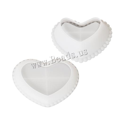 DIY Epoxy Mold Set Silicone Heart white Sold By PC