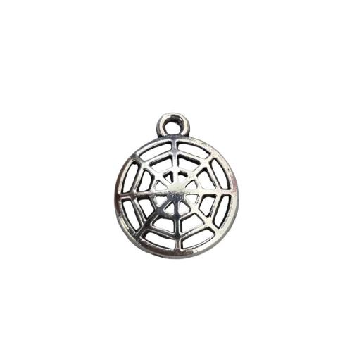 Zinc Alloy Pendants Spider Web antique silver color plated DIY original color Sold By Lot