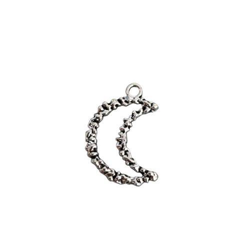 Zinc Alloy Moon Pendler, antik sølv farve forgyldt, du kan DIY, oprindelige farve, 100pc'er/Lot, Solgt af Lot