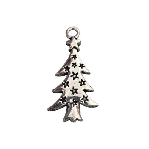 Zinc Alloy Christmas Pendants Christmas Tree antique silver color plated DIY Sold By Lot