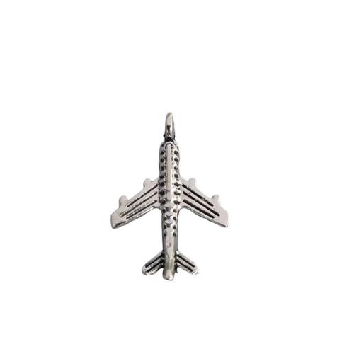 Vehicle Shaped Zinc Alloy Pendants Airplane antique silver color plated DIY original color Sold By Lot