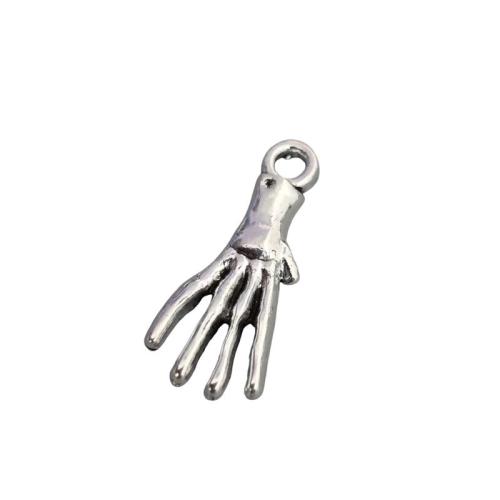 Zinc Alloy Hand Pendler, antik sølv farve forgyldt, du kan DIY, oprindelige farve, 100pc'er/Lot, Solgt af Lot