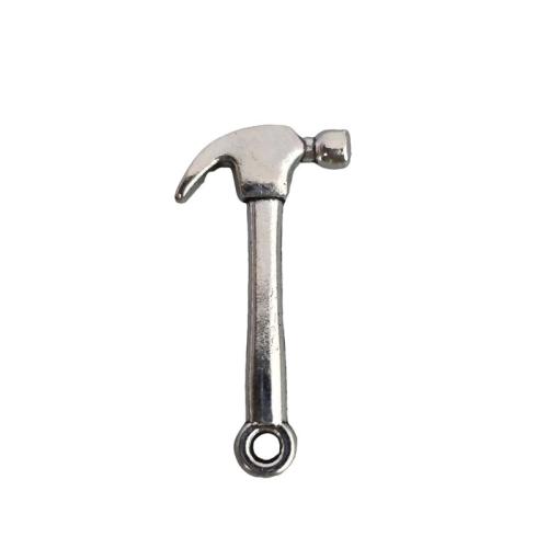 Zinc Alloy Tool Pendler, hammer, antik sølv farve forgyldt, du kan DIY, oprindelige farve, 100pc'er/Lot, Solgt af Lot