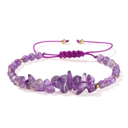 Gemstone Bracelet, le Corda terylene & 304 Cruach dhosmálta, neamhrialta, lámhdhéanta, ábhair éagsúla do rogha & do bhean, Fad Thart 6-11 Inse, Díolta De réir PC