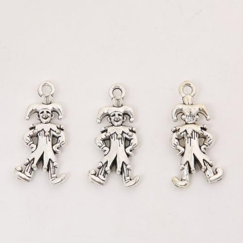 Zinklegering Hangers, Zinc Alloy, clown, DIY, meer kleuren voor de keuze, 24x12x4mm, Verkocht door PC