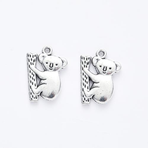 Cink Alloy životinja Privjesci, koala, možete DIY, više boja za izbor, 19x14x2mm, Prodano By PC