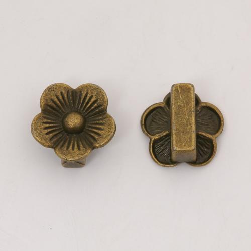 Sinc Alloy Flower Pendants, DIY, dathanna níos mó le haghaidh rogha, 14x7mm, Díolta De réir PC