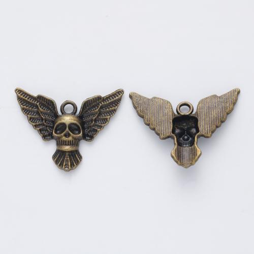 Zinc Alloy Skull Pendler, du kan DIY, flere farver til valg, 22x34x5mm, Solgt af PC